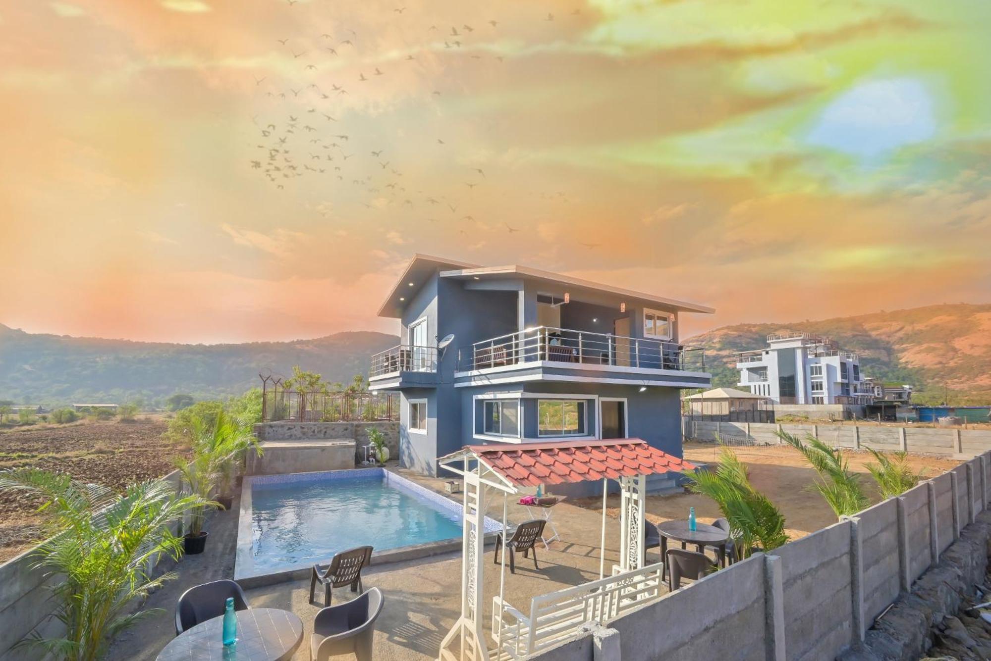 Ll Empyrean Stay Ll Mirage Chalet Ll 4Bhk Ll Ac Ll Largest Pvt Pool Ll Lonavala Eksteriør bilde